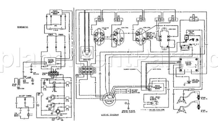 Page B Diagram and Parts List for 9781-0  Briggs and Stratton Generator